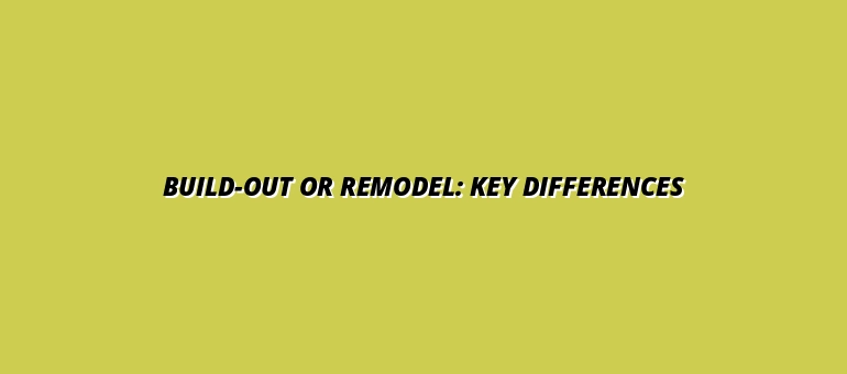 Build-Out or Remodel: Key Differences